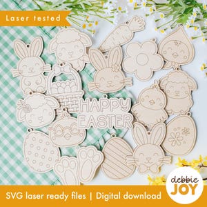 Easter Paint Kit SVG: DIY Ornaments, Kids Activity (Commercial License)