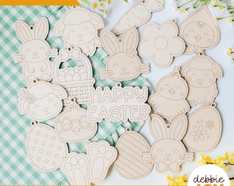 Kit de pintura de Páscoa em SVG: enfeites DIY, atividade infantil (licença comercial)