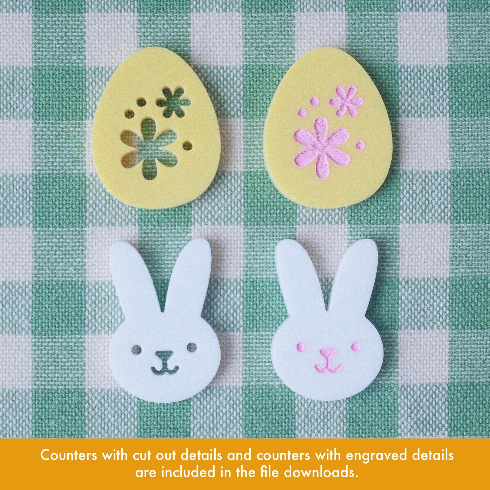 Easter Tic Tac Toe Laser Cut SVG File: Bunny & Egg Game (digital ...