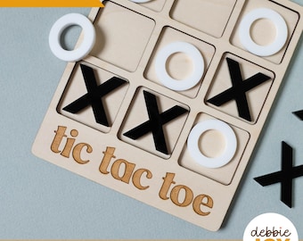 Tic Tac Toe SVG Laser Cut File: Noughts and Crosses Game (Commercial License)