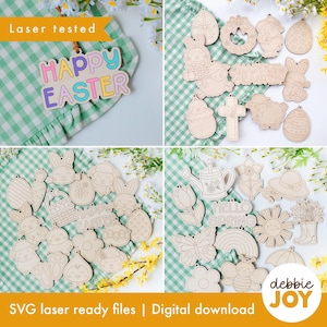 BUNDLE Easter Paint Kit SVG, 40 designs: Kid's Spring Craft Activity (Commercial License)