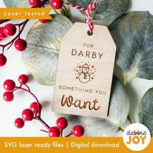 Etiquetas de regalo de Navidad SVG, etiquetas de regalo de muñeco de nieve, Navidad consciente, archivos de corte y grabado láser SVG, licencia comercial