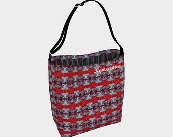 Printed Neoprene Day Tote Bag, Adjustable Strap