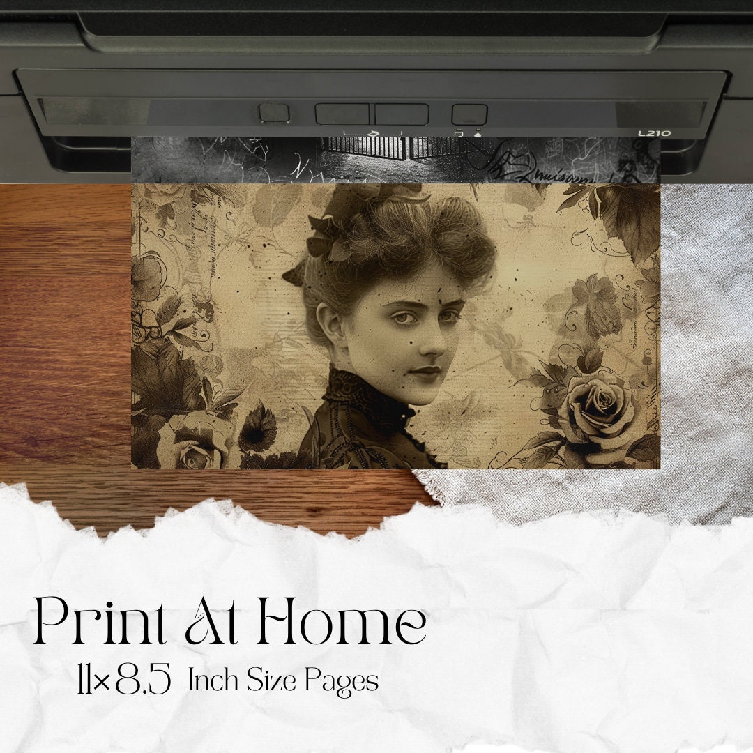 Victorian Gothic Junk Journal Pages Instant Download Digital Scrapbook ...