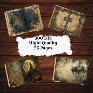 Victorian Gothic Junk Journal Kit Digital Scrapbook Paper Kit Sinister ...