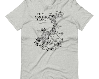 Vintage Tom Sawyer Island Map T-shirt