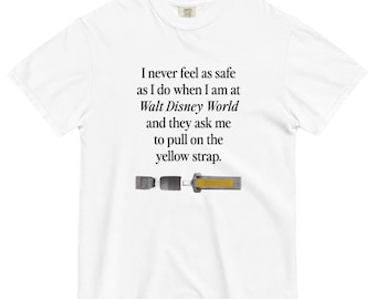 Camiseta de peso pesado de WDW con tira amarilla