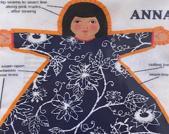 Cut and Sew Doll Pattern: Anna, Simple Instructions