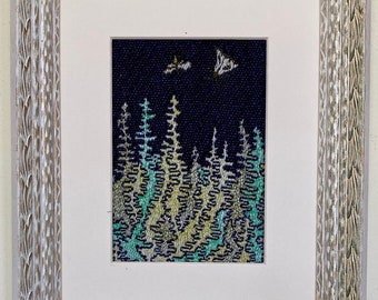 Small jacquard weaving, "Russian Sage", based on my handwoven tapestry