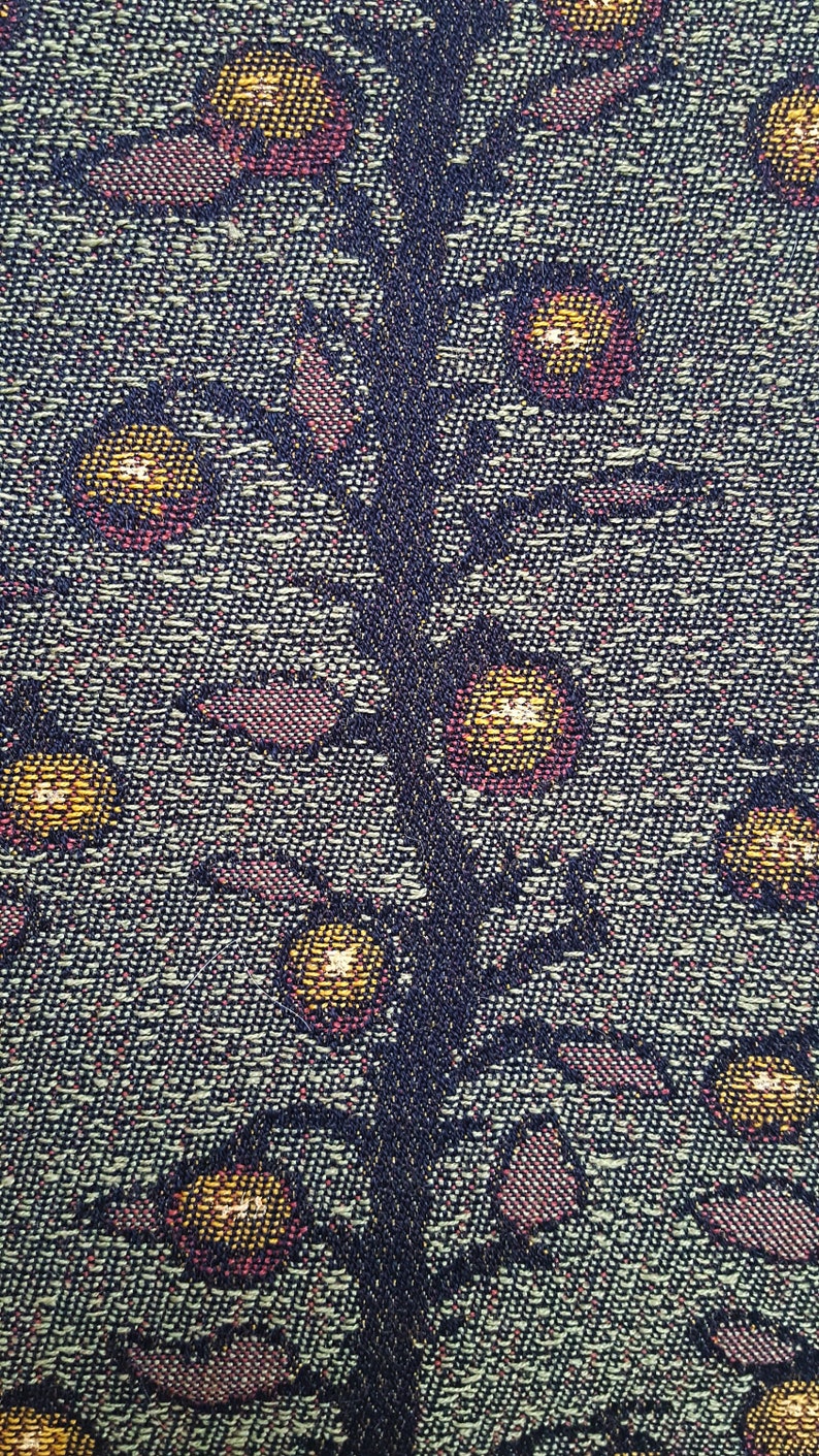 by Laura Foster Nicholson Espalier Apple Trees in olive and black Free Shipping. Jacquard woven panel