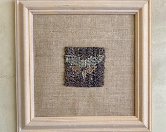 Miniature framed tapestry, Luminous Moth #2
