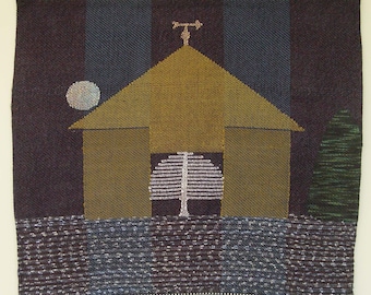 Last Week's Full Moon, handwoven tapestry by Laura Foster Nicholson
