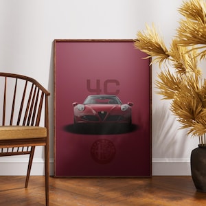 Alfa Romeo 4C Poster | Lightweight Performance Wall Art
