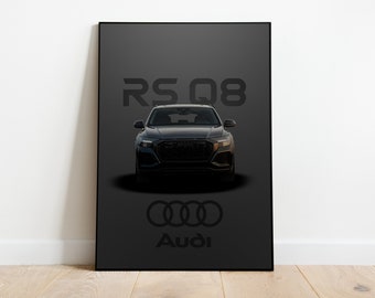 Audi RSQ8 Poster, Print, Wall Art | Iconic Car, Sports Car, Motorsport Art | Classic Car Poster
