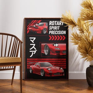 マツダ RX-7 ポスター | ロータリーエンジン搭載のスピードとスタイルの象徴 RX7