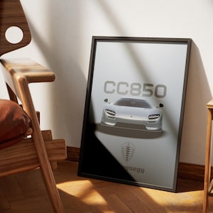 Koenigsegg CC850 Poster, Print, Wall Art | Hypercar, Swedish Engineering, Motorsport Art