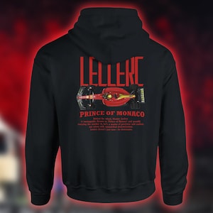 Bluza z kapturem Charles Leclerc | Odzież dla fanów Ferrari F1 | Prezent Formuły 1 | Gadżety Scuderia Ferrari