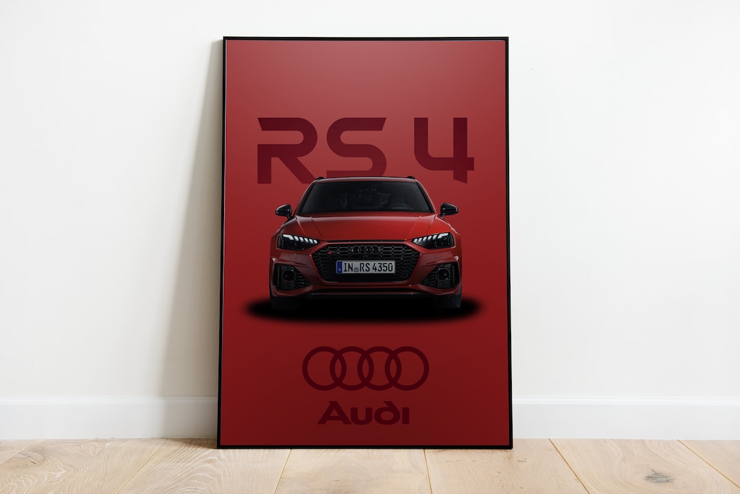 Audi RS4 Poster, Print, Wall Art | Iconic Car, Sports Car, Motorsport ...