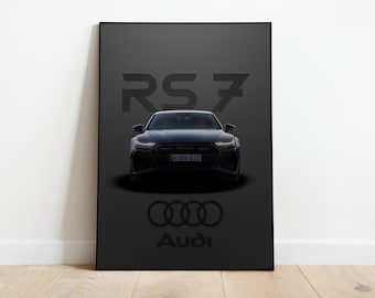 Audi RS7 Poster, Print, Wall Art | Iconic Car, Sports Car, Motorsport Art | Classic Car Poster