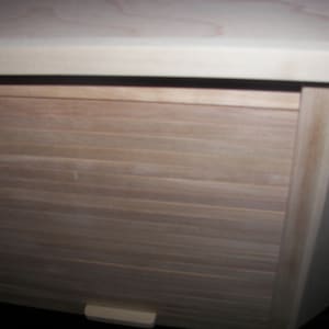 Unfinished Birch Corner Breadbox With Roll Up Door image 5
