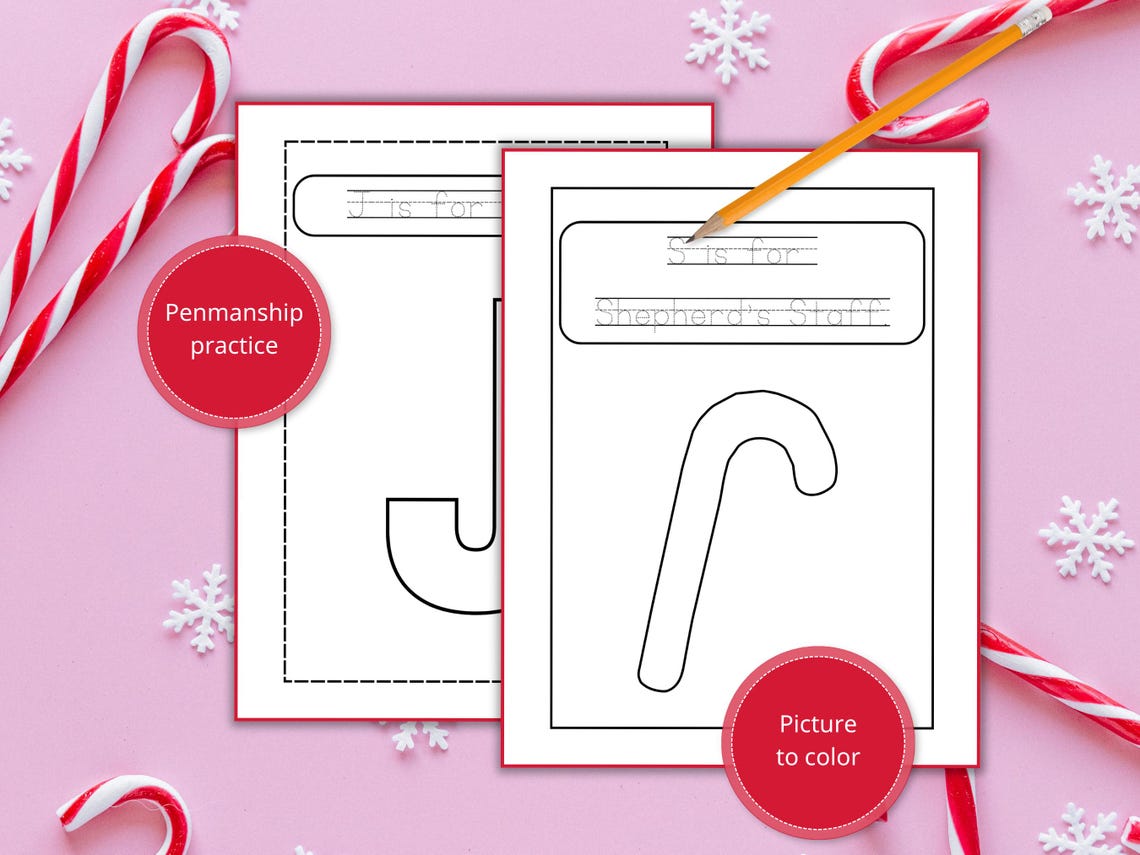 Jesus in the Candy Cane Printables: Christmas Advent Activities (PDF ...