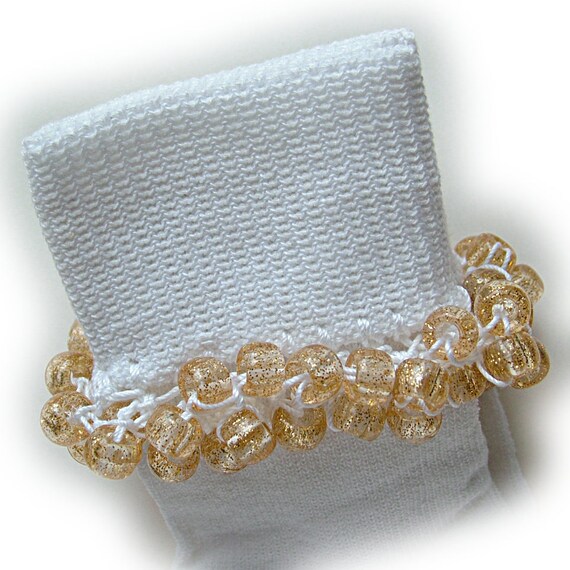 gold toddler socks