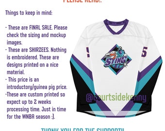 White Sting #5 Hockey Shirzee