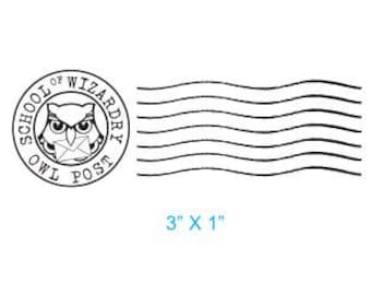 School of Wizarding Owl Postmark Rubber Stamp 215