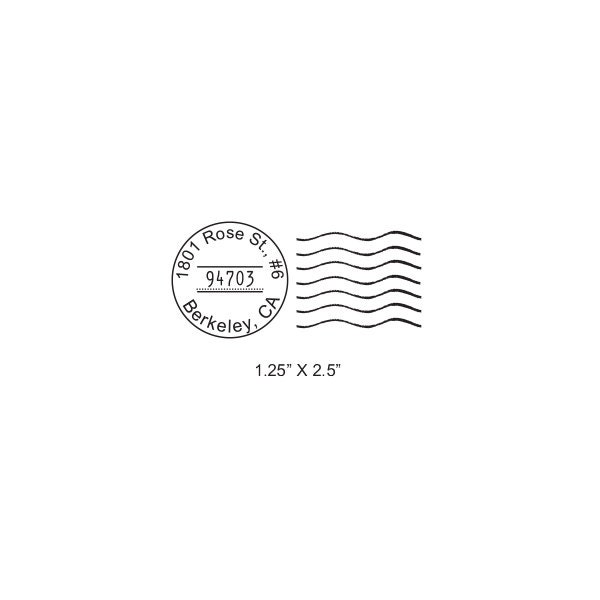 Personalized Postmark Return Address Rubber Stamp AD324