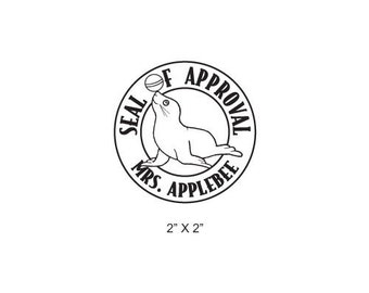 Teacher Seal of Approval Custom Rubber Stamp AD217