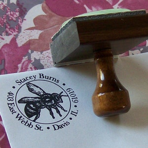 Honey Bee Custom Rubber Stamp AD94