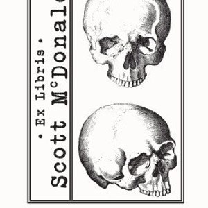 Personalized Anatomical Skulls Human Anatomy Ex Libris Bookplate Rubber Stamp F21