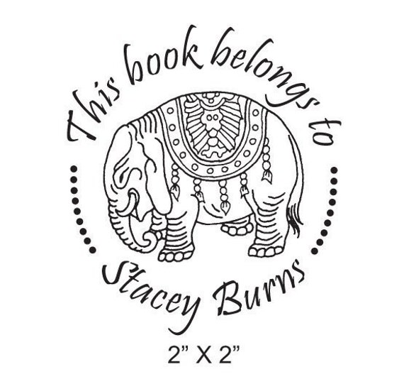 Elephant Message Wooden Stamp Elephant Message Wooden Stamp