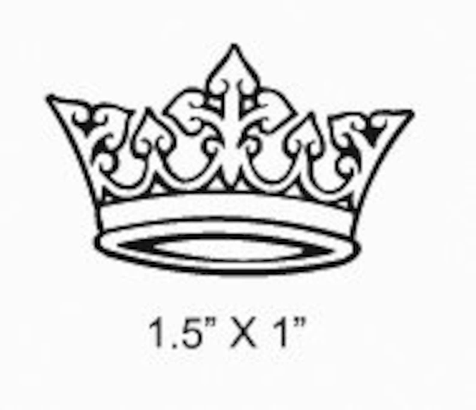 Crown Rubber Stamp 300 Etsy