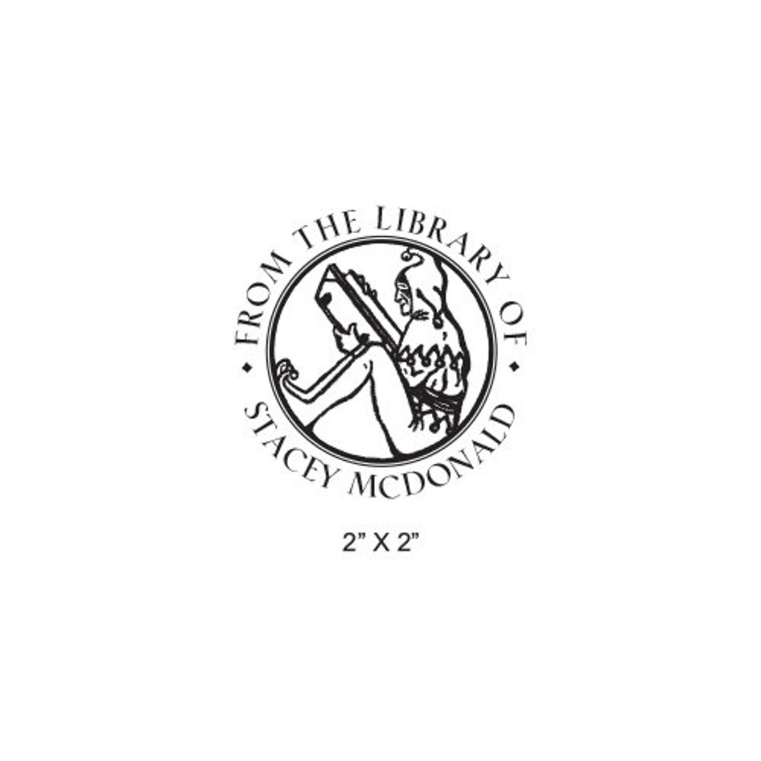 Jester Reading Personalized Ex Libris Library Stamp Rubber Stamp M07 - Etsy