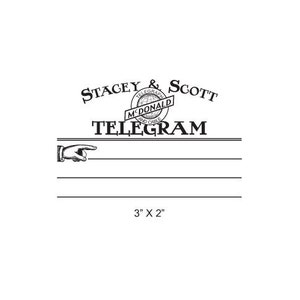 Telegram Antique Custom Address Label Rubber Stamp AD171