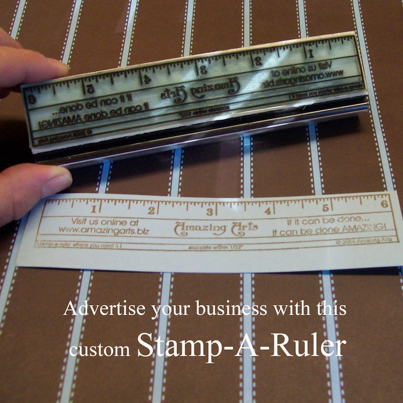 Custom Stamp-a-ruler DIY Advertising Chotchky 001 - Etsy