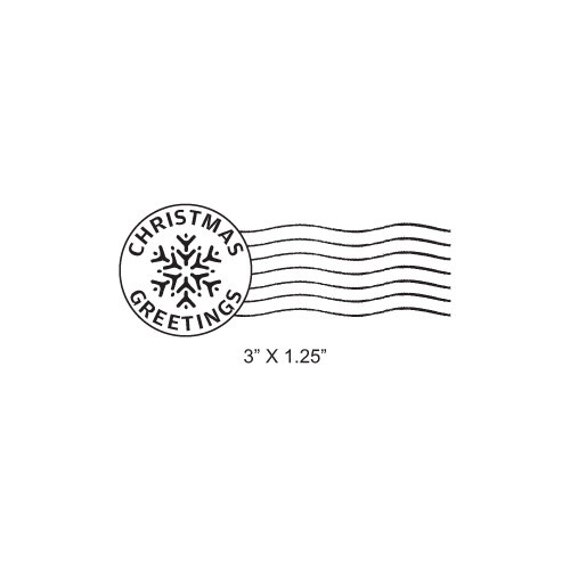 Snowflake Postmark Mail Art Rubber Stamp 445 Etsy