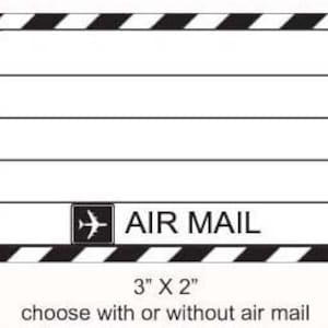 Air Mail Mailing Label Rubber Stamp 262