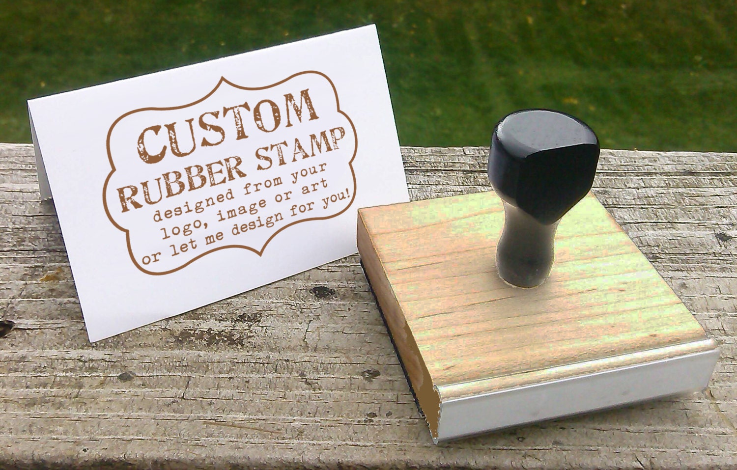 Custom Design Wooden Rubber Stamp With Your Artwork - Decorative