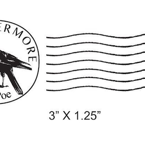 Mail Art Postal Cancellation Raven Nevermore Edgar Allan Poe Timbro 089