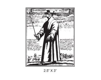 Plague Doctor Rubber Stamp 380