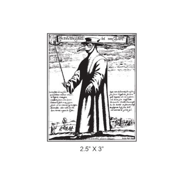 Plague Doctor Rubber Stamp 380