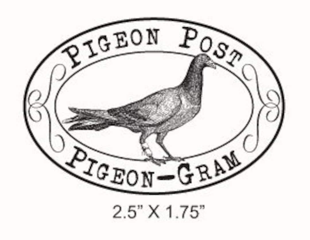 Pigeon Post Pigeon Gram Mail Art Rubber Stamp 268 - Etsy