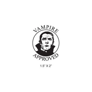 Vampire Approved Rubber Stamp 466