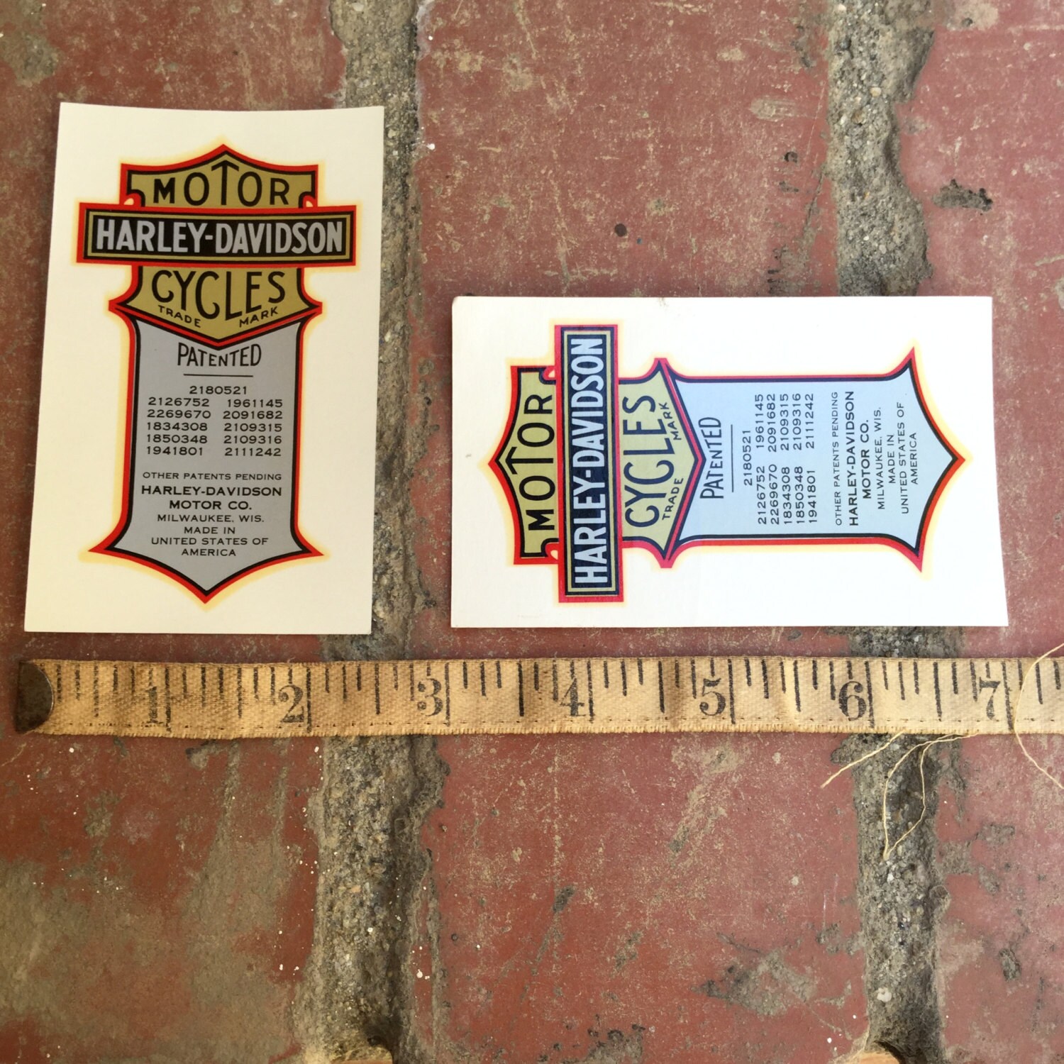 Harley Davidson decal. Oil tank decal. Original. Gary Bang. Etsy