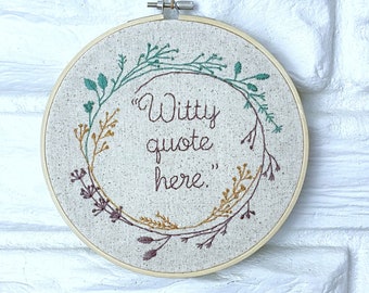 Sarcastic Modern Hand Embroidery Wall Art