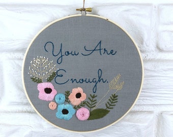 Custom Hand Embroidered Art Embroidery Hoop Decoration Personalized Gift