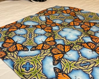 BABY DOLL BLANKET Handmade 18” Heirloom Monarch Butterfly Blanket by Leah Wake Printed on Luxury Velveteen Fabric