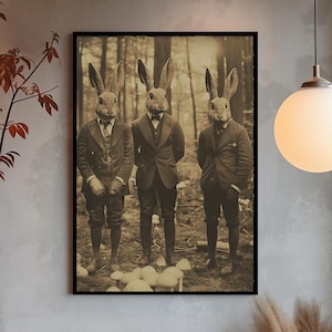 Rabbit Cult of the Forest Print | Mystic Gothic Photography Art | Dark Academia Witchy Wall Decor | Occult Symbolic Rabbit Poster